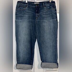 Ann Taylor LOFT  29/8P Petite Relaxed Straight Crop Jeans NEW cuffed stretch